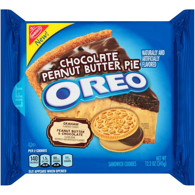Nabisco Oreo Chocolate Peanut Butter Pie Sandwich Cookies