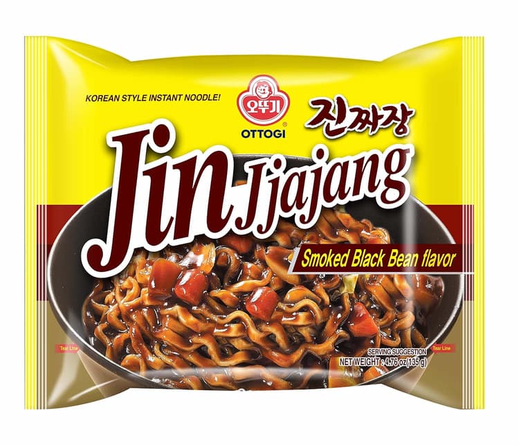 Ottogi Jin Jjajang Smoked Black Bean Flavor Korean Style Instant Noodles