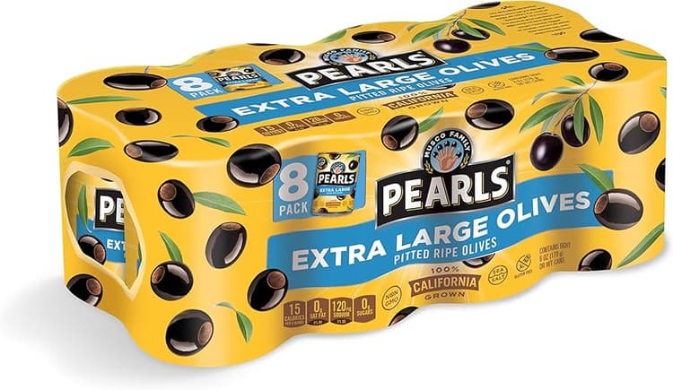 Pearls Extra Large Pitted Ripe Black Olives