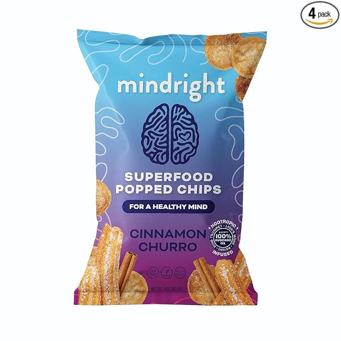 Mindright Superfood Popped Chips Cinnamon Churro