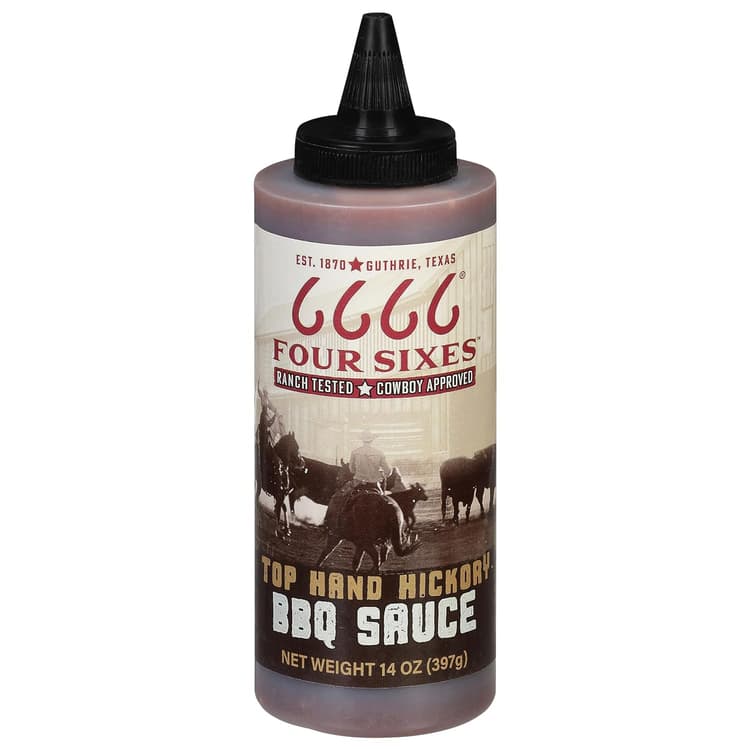 Four Sixes Top Hand Hickory Bbq Sauce