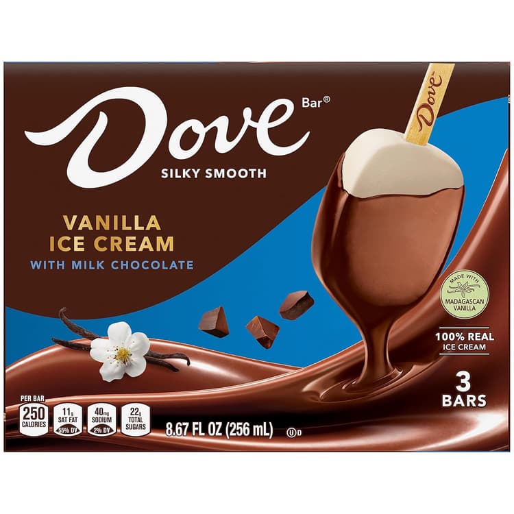 Dove Vanilla Ice Cream With Milk Chocolate