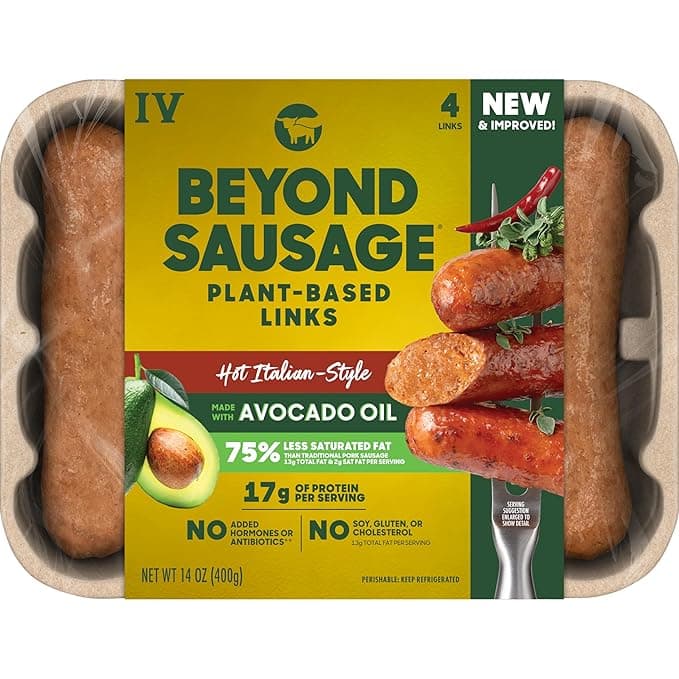 Beyond Meat Beyond Sausage Plant Based Hot Italian Dinner Sausage Links