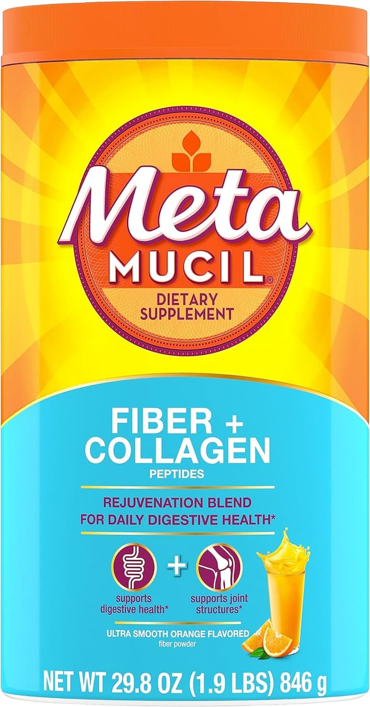Metamucil Ultra Smooth Orange Flavored Fiber + Collagen Peptides
