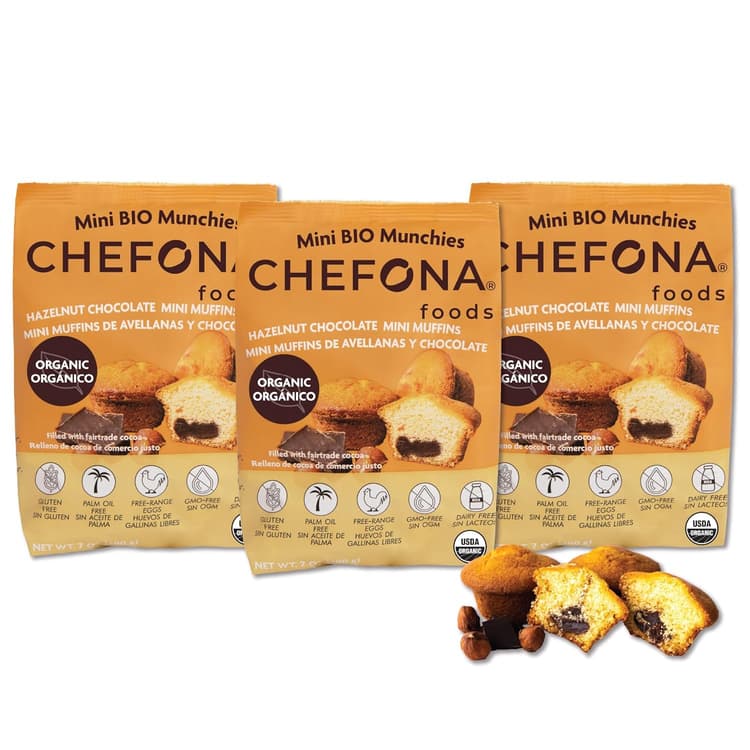 Chefona Foods Hazelnut Chocolate Mini Muffins