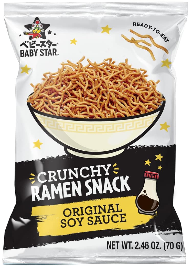 Baby Star Crunchy Ramen Snack Tiny Original Soy Sauce