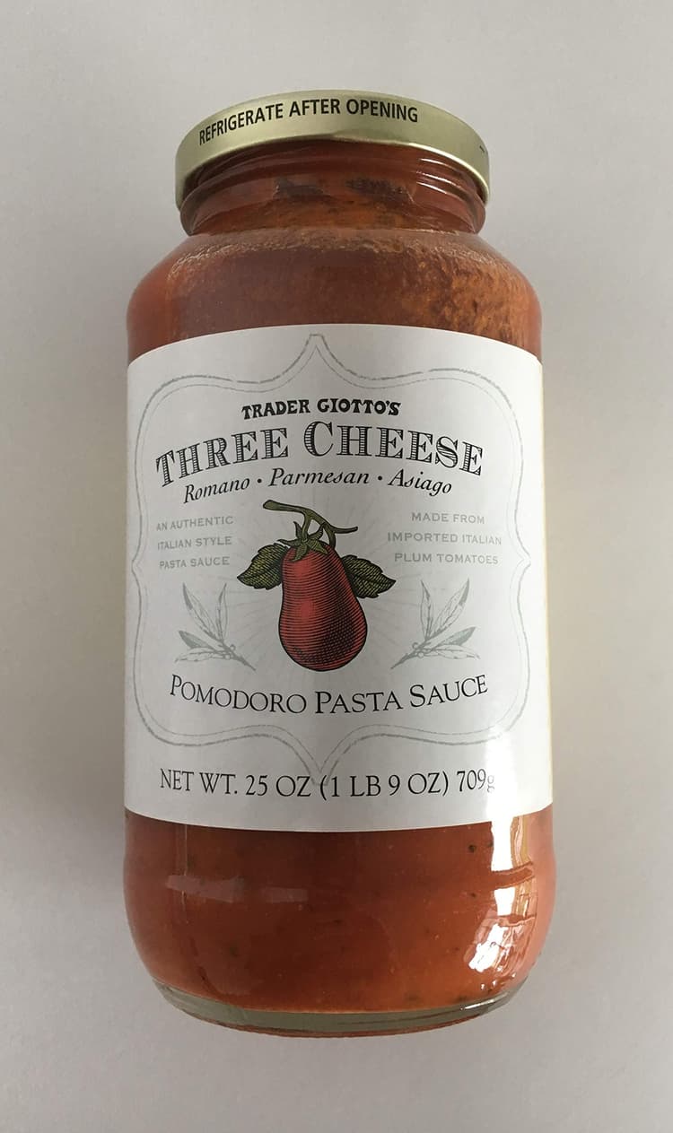 Trader Giotto's Three Cheese Pomodoro Pasta Sauce