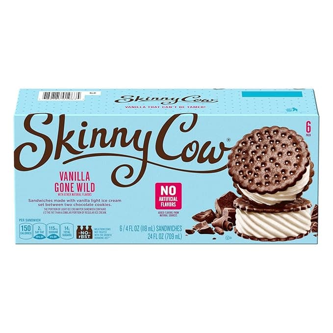 Skinny Cow Ice Cream Sandwiches Low Fat Vanilla