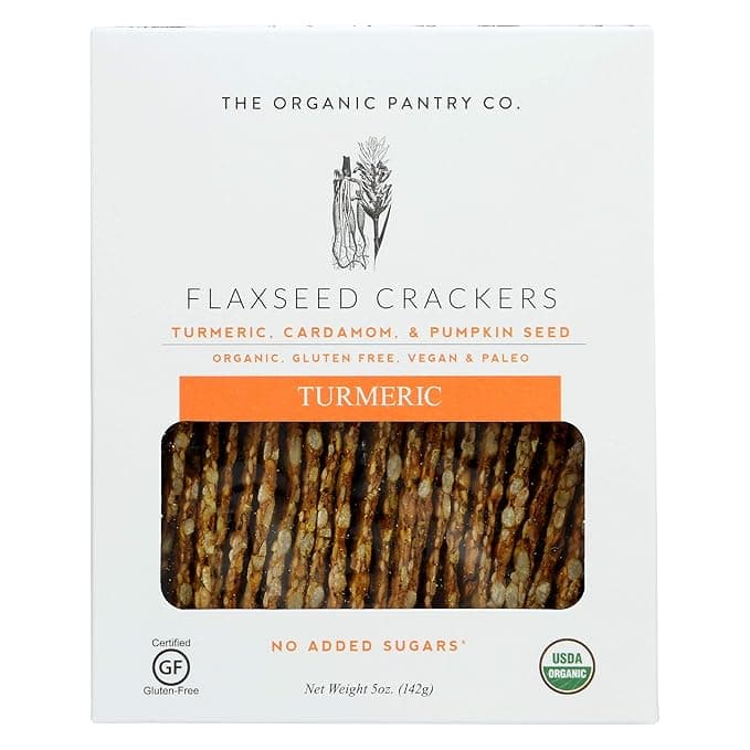 The Organic Pantry Co. Flaxseed Crackers Turmeric, Cardamom, & Pumpkin Seed