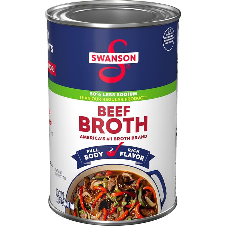 Swanson 100% Natural - 50% Less Sodium Beef Broth