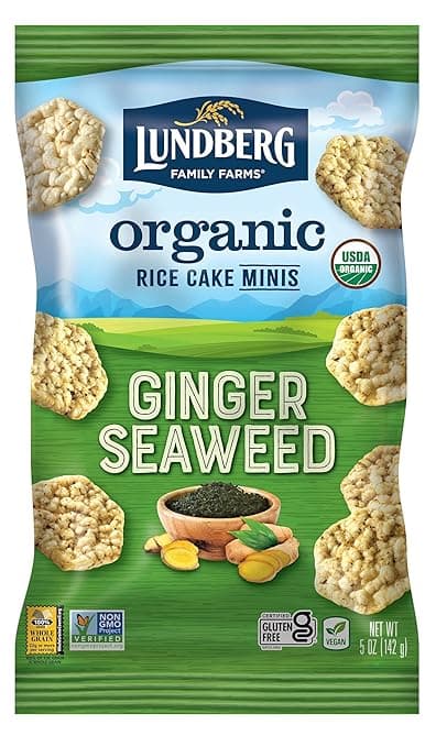 Lundberg Organic Ginger Seaweed Rice Cakes Minis