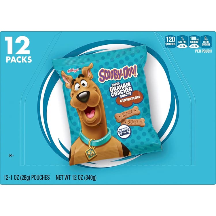 Kellogg's Scooby-doo! Cinnamon Baked Graham Cracker Snacks