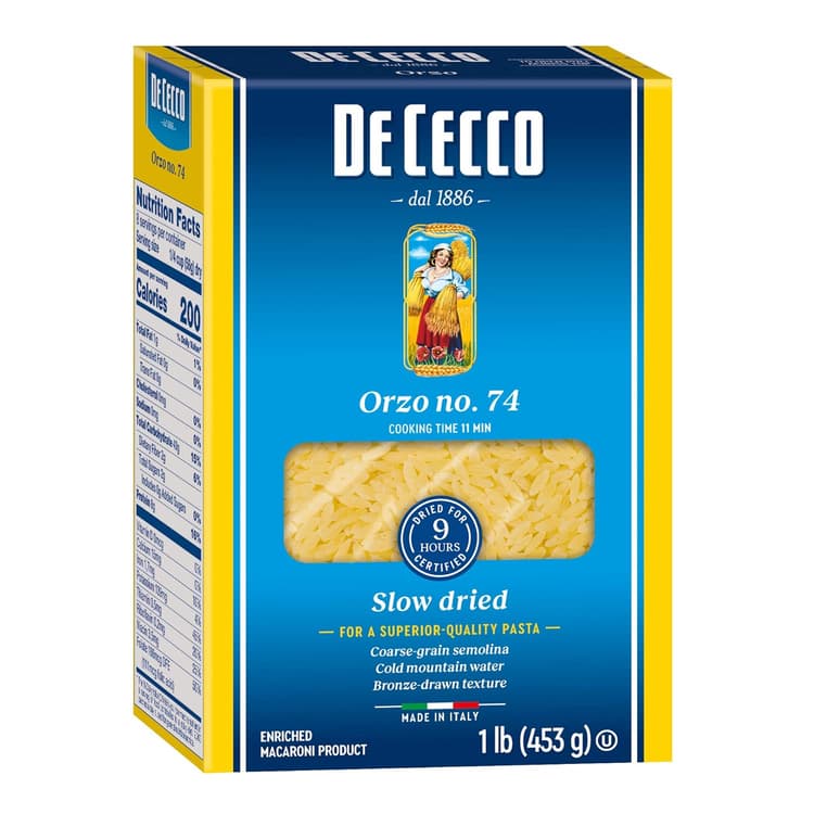 De Cecco Semolina Pasta, Orzo No.
