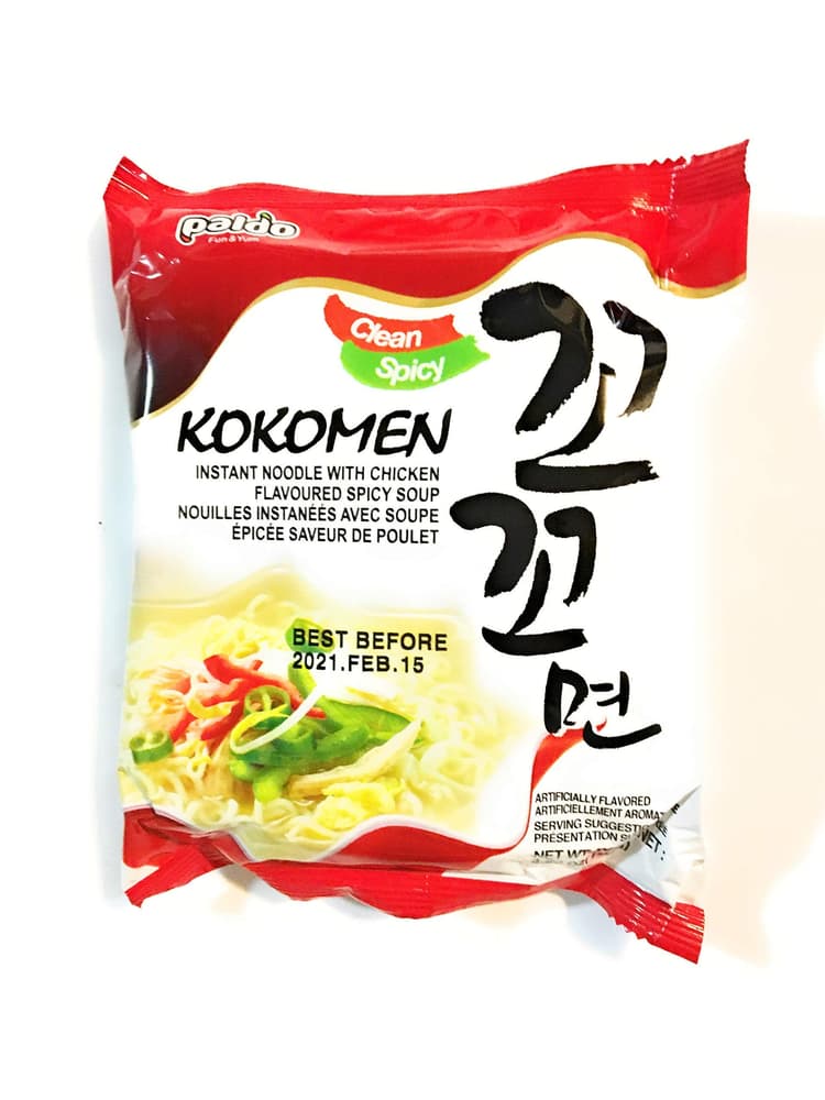 Paldo Kokomen Instant Noodle With Chicken Flavoured Spicy Soup