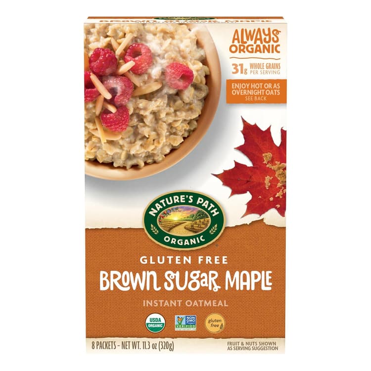 Nature's Path Organic Brown Sugar Maple Instant Oatmeal, 8 Packets