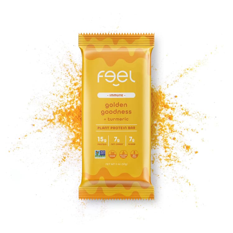 Feel Golden Goodness + Turmeric Plant Protein Bar