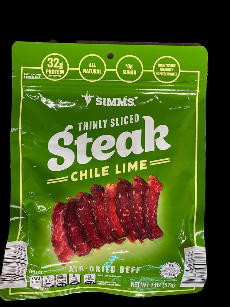 Simms Thinly Sliced Steak Chile Lime Air-Dried Beef