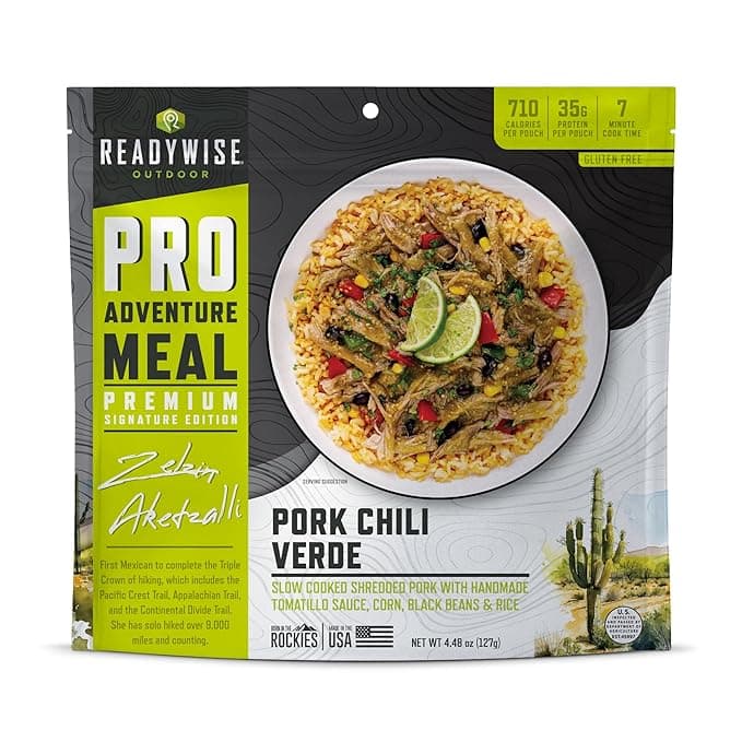 Readywise Outdoor Traditional Pork Chili Verde - Signature Edition Pro Adventure Meal With Zelzin Aketzalli