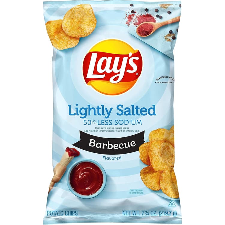 Lays Potato Chips Lightly Salted Barbecue