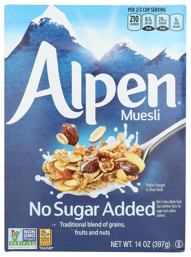 Is it AIP Friendly? Alpen Muesli No Sugar Added Traditional Blend Of Grains, Fruits And Nuts