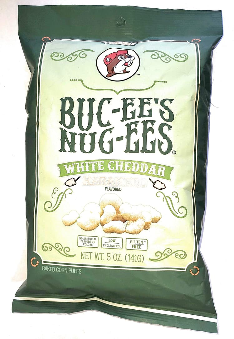 Buc-Ee'S Nug-Ee'S White Cheddar Habanero Flavored Baked Corn Puffs