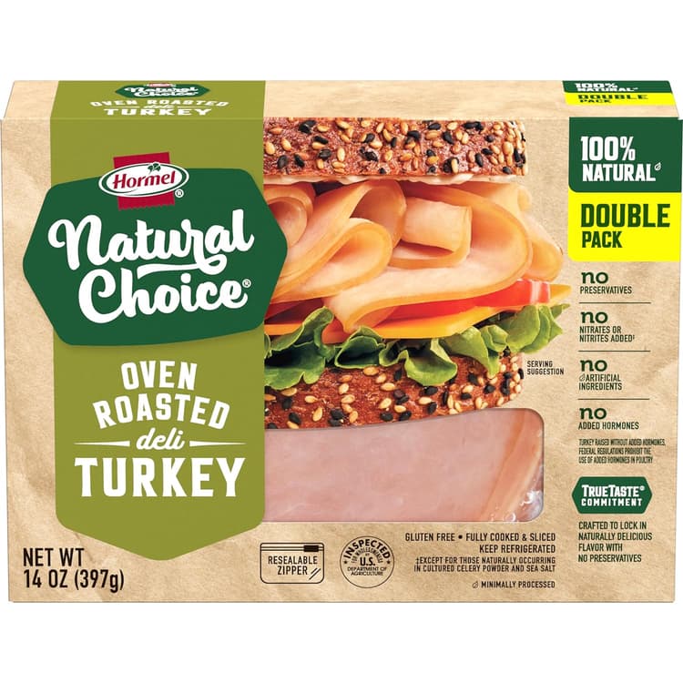 Hormel Natural Choice Sliced Oven Roasted Deli Turkey Lunch Meat