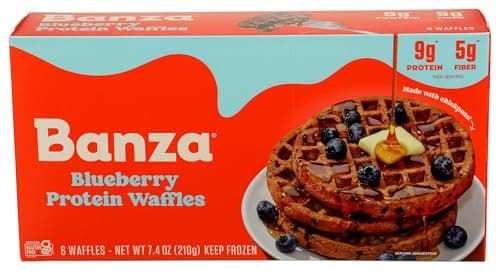 Banza Blueberry Protein Waffles