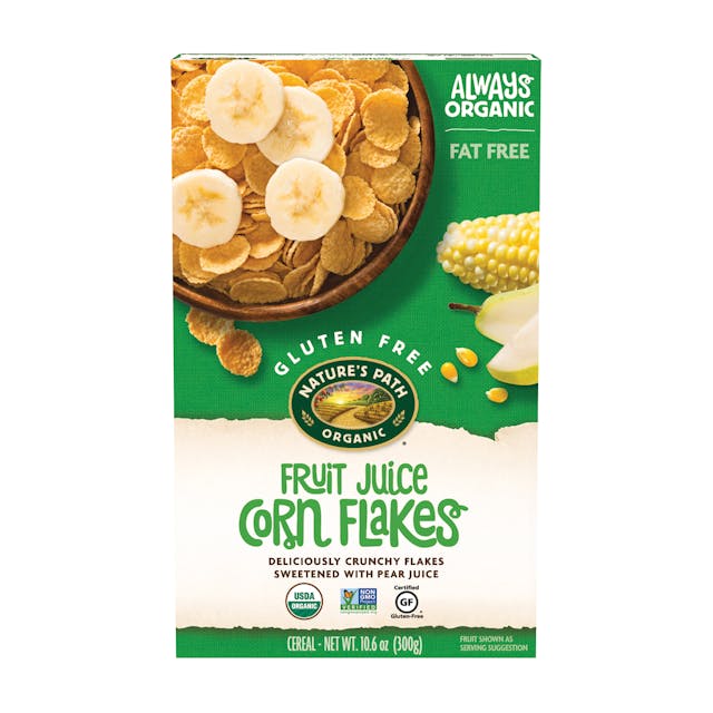 Is it Dairy Free? Nature's Path Organic Gluten Free Corn Flakes Fruit Juice Sweetened