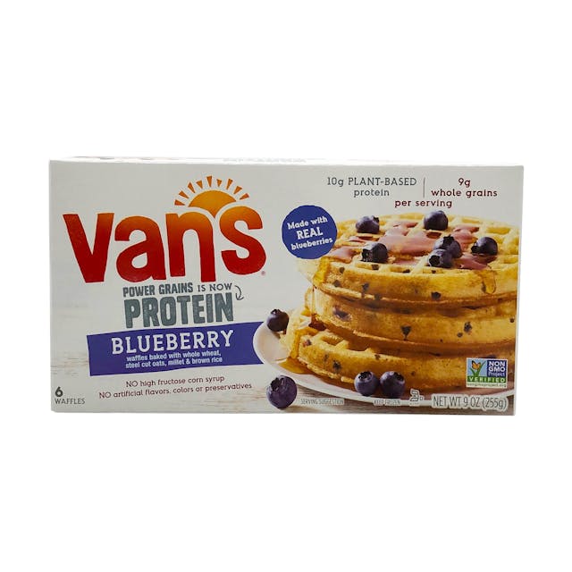 Van's Foods Blueberry Plant Based Protein Waffles