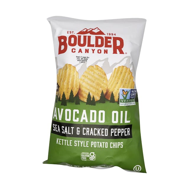 Is it Pescatarian? Boulder Canyon Foods Avocado Oil Canyon Cut Sea Salt & Cracked Pepper Potato Chips