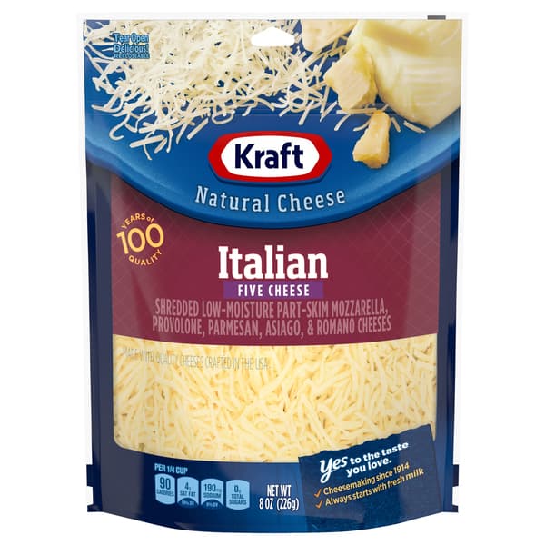 Kraft Shredded Italian Five Cheese