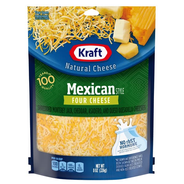 Kraft Finely Shredded Mexican Four Cheese