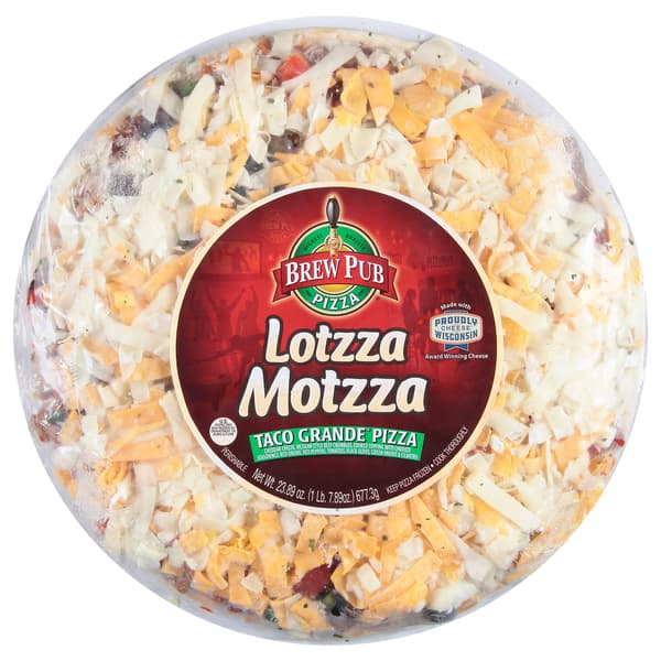 Brew Pub Lotzza Motzza Taco Grande Pizza