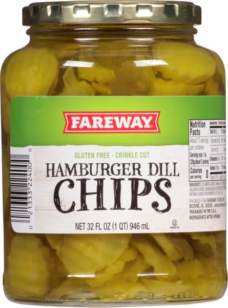 Fareway Hamburger Dill Pickle Chips