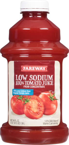 Fareway Low Sodium 100% Tomato Juice From Concentrate