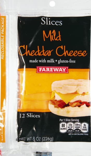 Fareway Slices Mild Cheddar Cheese