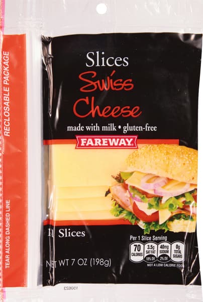Fareway Slices Swiss Cheese