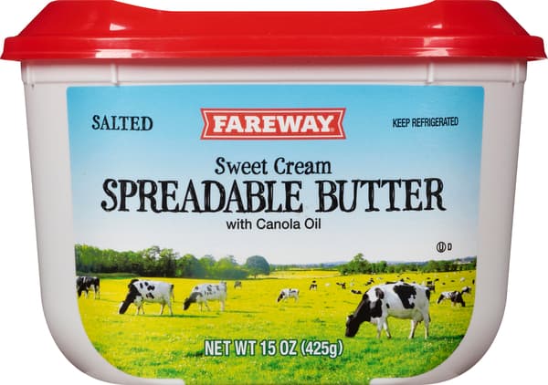 Fareway Sweet Cream Spreadable Butter With Canola Oil