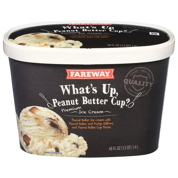 Fareway What'S Up Peanut Butter Cup Premium Ice Cream