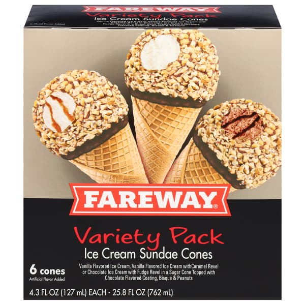 Fareway Variety Pack Sundae Cones