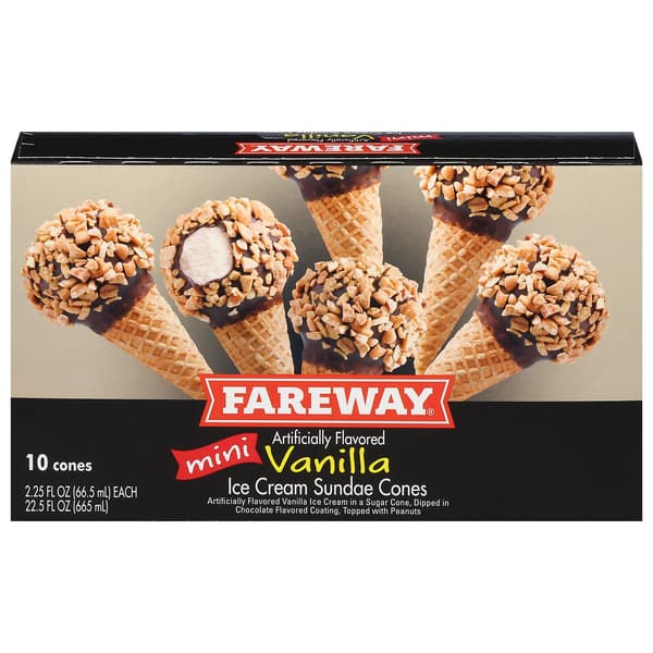 Fareway Mini Vanilla Sundae Cones