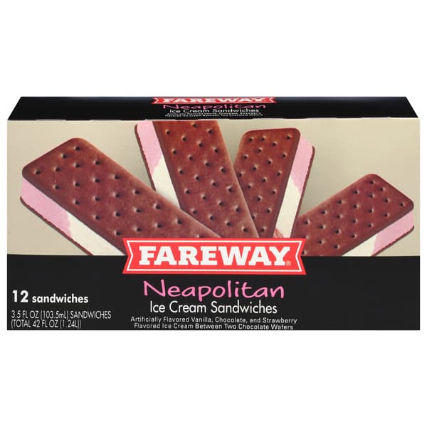 Fareway Neapolitan Ice Cream Sandwiches
