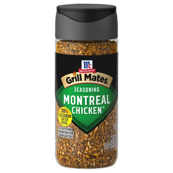 Mccormick Grill Mates 25% Less Sodium Montreal Chicken Seasoning