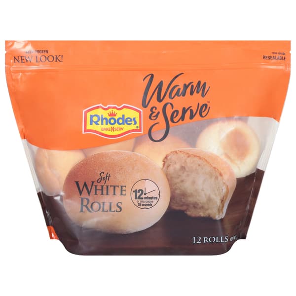 Rhodes Warm N Serv White Rolls Soft Yeast Rollls