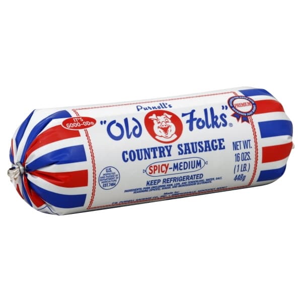 Purnell'S Old Folks Spicy Medium Sausage Roll