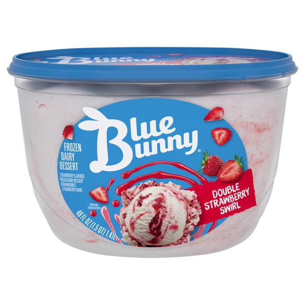 Blue Bunny Core Double Strawberry Swirl