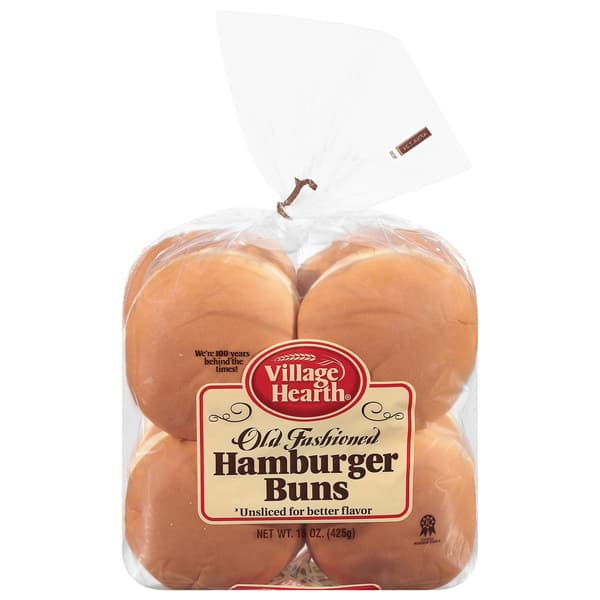 Village Hearth Old Fashioned Hamburger Buns