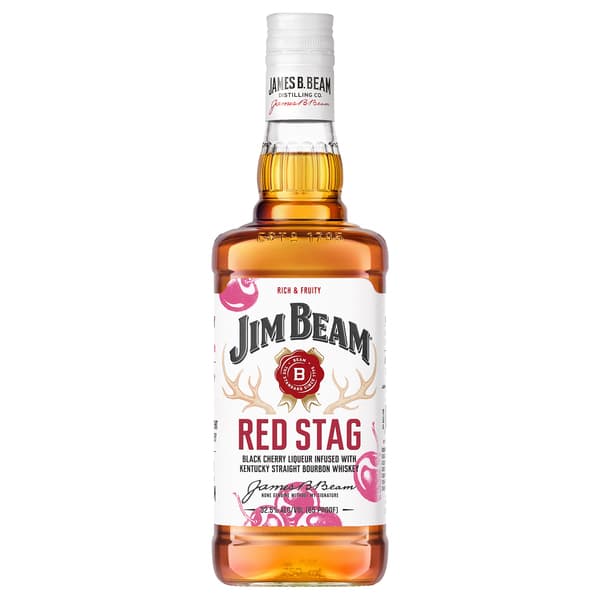 Jim Beam Red Stag Black Cherry Liqueur With Kentucky Straight Bourbon Whiskey