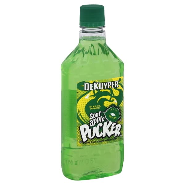 Dekuyper Pucker Sour Apple Sweet & Sour Schnapps Traveler