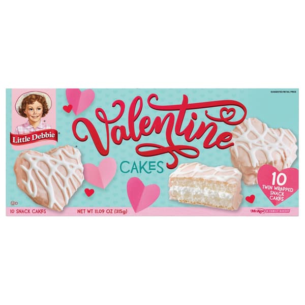 Little Debbie Vanilla Be My Valentine Cakes
